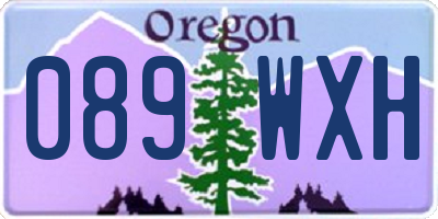 OR license plate 089WXH