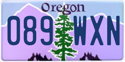 OR license plate 089WXN