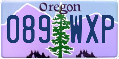 OR license plate 089WXP