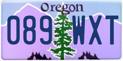 OR license plate 089WXT