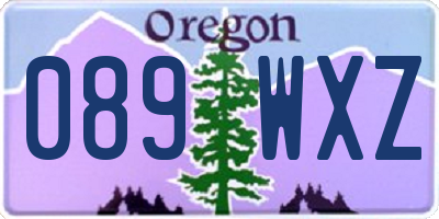 OR license plate 089WXZ