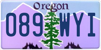 OR license plate 089WYI