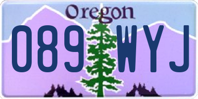 OR license plate 089WYJ