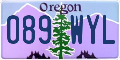 OR license plate 089WYL