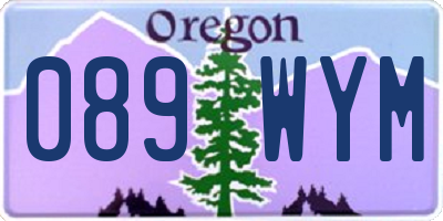 OR license plate 089WYM