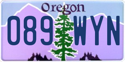 OR license plate 089WYN
