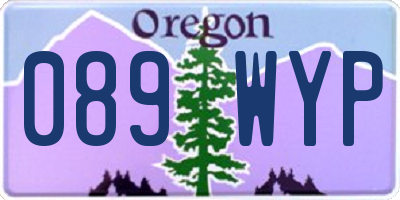 OR license plate 089WYP