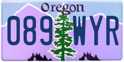 OR license plate 089WYR