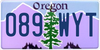 OR license plate 089WYT