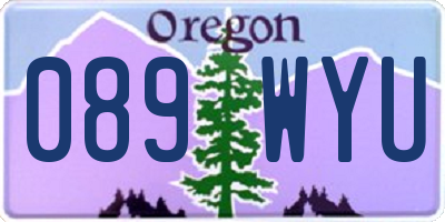 OR license plate 089WYU