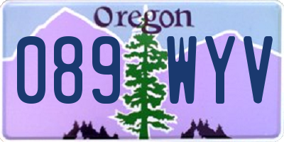 OR license plate 089WYV