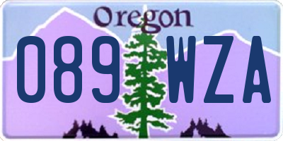 OR license plate 089WZA