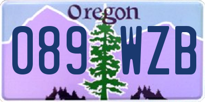 OR license plate 089WZB