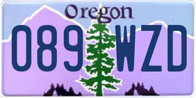 OR license plate 089WZD