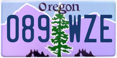 OR license plate 089WZE