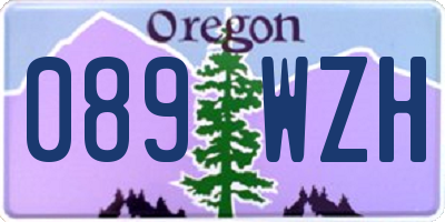 OR license plate 089WZH