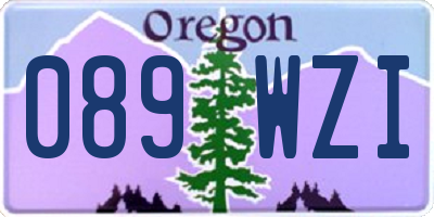 OR license plate 089WZI