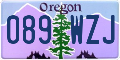 OR license plate 089WZJ