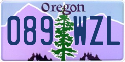 OR license plate 089WZL