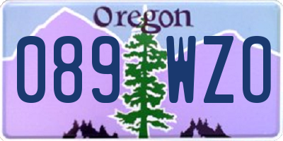 OR license plate 089WZO