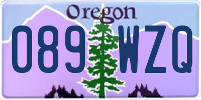OR license plate 089WZQ