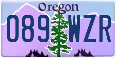 OR license plate 089WZR