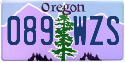 OR license plate 089WZS