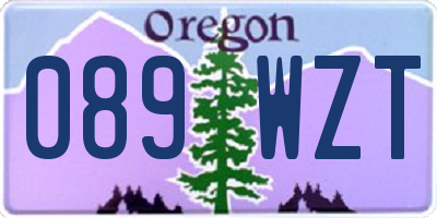 OR license plate 089WZT