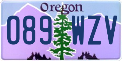 OR license plate 089WZV