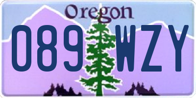 OR license plate 089WZY