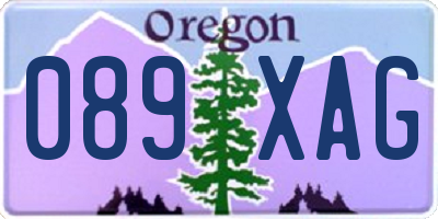OR license plate 089XAG