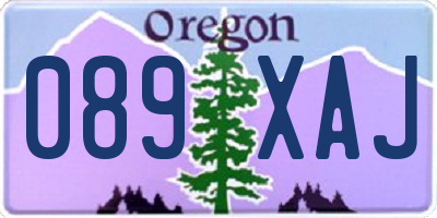 OR license plate 089XAJ