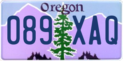 OR license plate 089XAQ