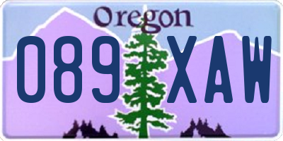 OR license plate 089XAW