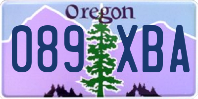 OR license plate 089XBA