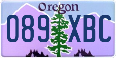 OR license plate 089XBC