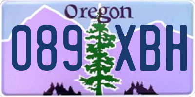 OR license plate 089XBH