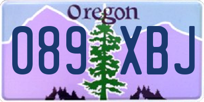 OR license plate 089XBJ