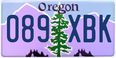 OR license plate 089XBK