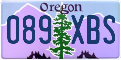 OR license plate 089XBS