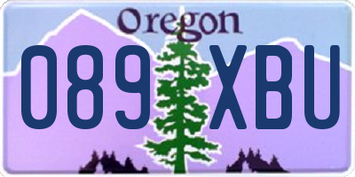 OR license plate 089XBU