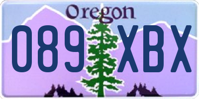OR license plate 089XBX