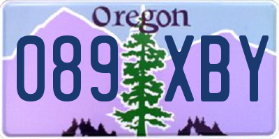 OR license plate 089XBY