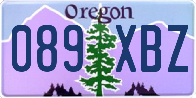OR license plate 089XBZ