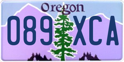 OR license plate 089XCA