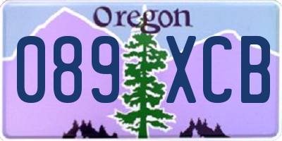 OR license plate 089XCB