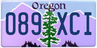 OR license plate 089XCI