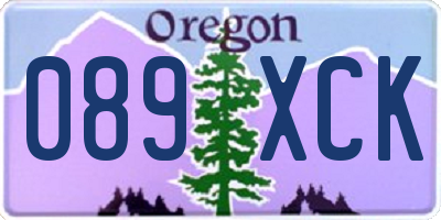 OR license plate 089XCK