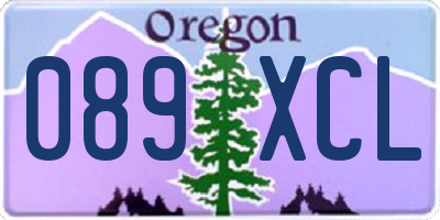 OR license plate 089XCL