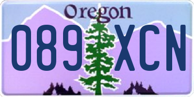 OR license plate 089XCN